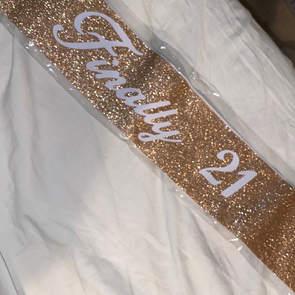 21st bday sash